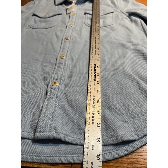 NWT Outerknown Light Blue Chroma Blanket - Hazy Sea Shirt Men’s Medium NEW - Picture 10 of 14